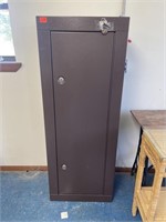 Metal gun cabinet with keys 
55” tall 21” wide