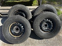 Set of Chevy 6 Bolt Rims & Tires 265/70/17