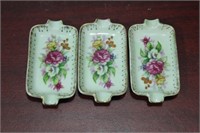 Set of 3 Ceramic Personal Ashtrays