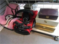 Childs swing, Bag, Jewelry boxes.