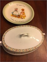 Holly Hobbie dinner sized collectors plate and cad