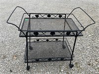 Metal mesh cart 32x18 x29 tall,removable tray