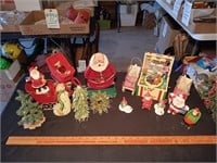 Large Auction Flat Of Collector's Christmas Items