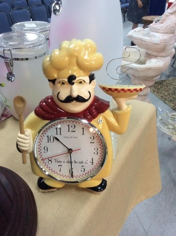Chef kitchen clock