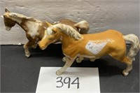 Vintage glass horses