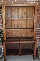 Primitive Antique Pine Open Cupboard 66t x 40w