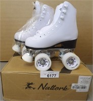 Nattork White Size 1 Skates