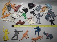 Lot of Vintage Plastic Animal & Figure Toys MPC +