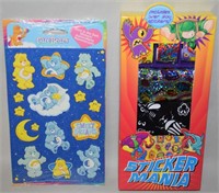 Vtg Stickety Doo Da Care Bears Stickers + Box Set