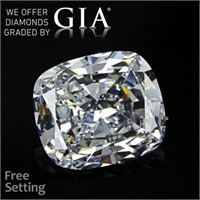 3.13ct,Color F/VVS1,Cushion cut GIA Diamond