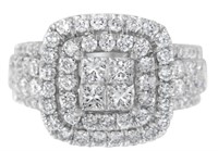 14k Wgold Round & Princess 2.25ct Diamond Ring