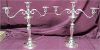 Sterling Silver Candle stick pair.