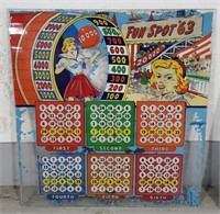 (E) Fun Spot '63 Pinball Glass Front - (26" x