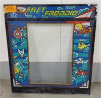 (E) Atari Fast Freddie Pinball Glass Front - (26"