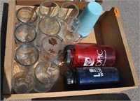 crate of glasses