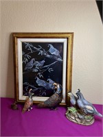 Metal Quail Wall Art Made in Mexico + Painting