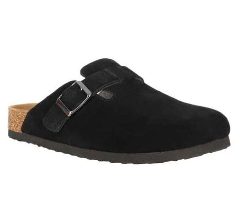 Aquatherm Women's 8 Suede Clog, Black 8