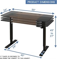 Jceet Adjustable Height Electric Standing Desk,