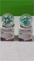 2 New Mini USB Disco Balls