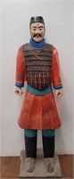 Clay Pottery Samurai Warrior Statue