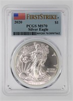 2020 Silver Eagle PCGS MS70 1st Strike