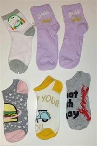 NEW 6 Pairs of Womens Socks Assorted (Sz4-10)