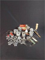 Vtg Metal Cookie Cutters and Misc Kitchen Items