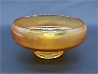 Vintage Marigold Footed Open Candy Dish