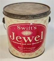 NEAT SWIFT'S JEWEL SHORTENING TIN WITH LID