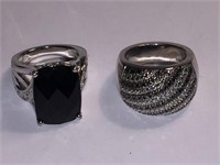 TWO BEAUTIFUL STERLING SILVER RINGS!