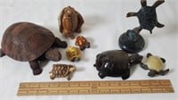 Turtle figurines.