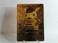 Pokemon Card Rare Gold Detective Pikachu GX
