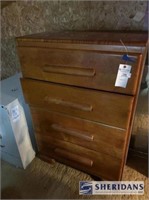 WOOD 4-DRAWER DRESSER