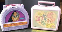 Two Plastic Lunch Boxes w/ Thermoses