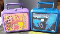 Two Plastic Lunch Boxes w/ Thermoses