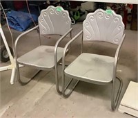 Vintage metal patio chairs