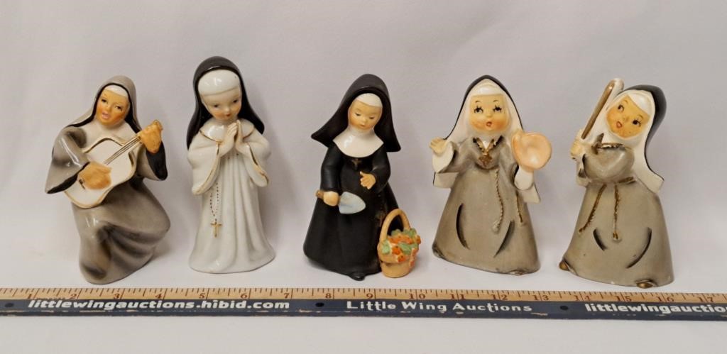 Vintage Nun Figurines Lot-NAPCO 1950s/60s