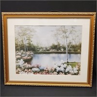 Framed Matted Beautiful Pond Print