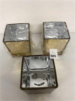 3PCS TELEFLORA GOLD MIRROR CUBE