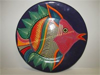 Colourful Painted Fish Decor Platter