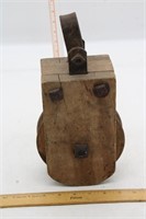 WOOD PULLEY 12" HEIGHT 6 1/2" WIDE