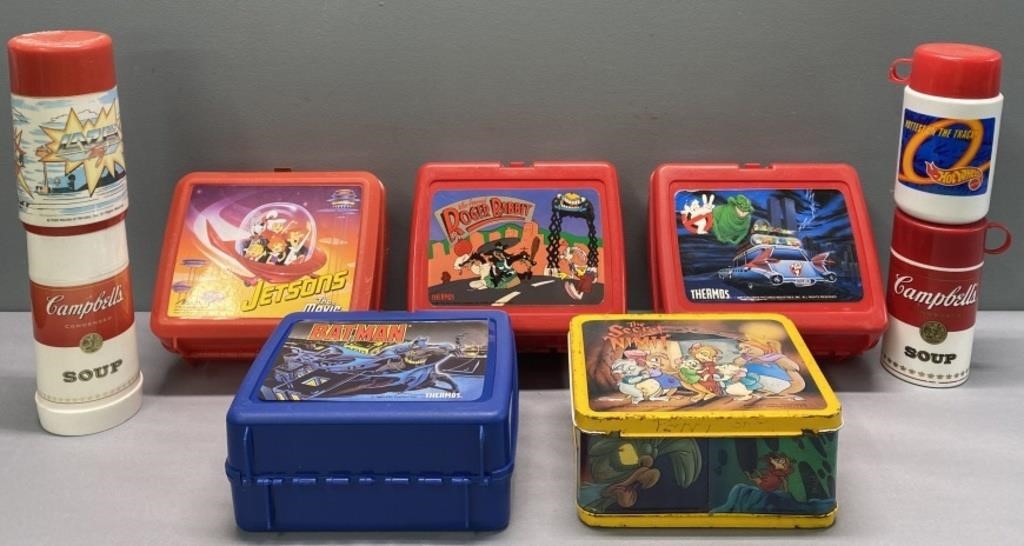 Character Thermos & Lunchbox Lot