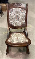 Victorian Style Folding Rocking Chair tapestry