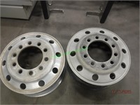 Set of 2 Aluminum Bud Semi Wheels 22.5 *BID X 2*