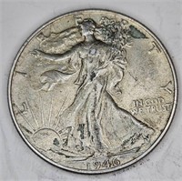 1946 Natural Full Head Walking Liberty Half Dollar