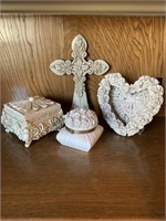 Ornate home decor, Cross Trinket boxes and