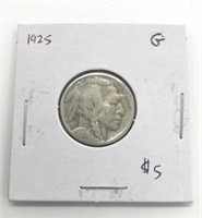 1925 Vintage Buffalo Nickel Coin