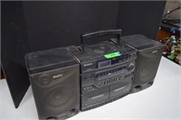 Sony Radio, Cd, Cassette Player w/Speakers