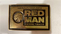 Red Man belt buckle