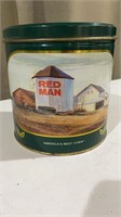 Red Man chewing tobacco tin